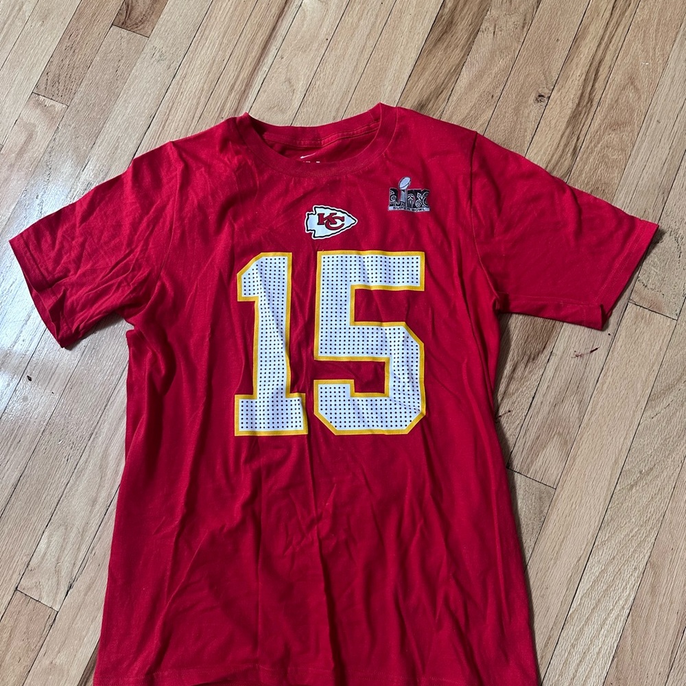 Kansas City Chiefs Patrick Mahomes Nike Red Super Bowl LVIII Name & Number T-Shi